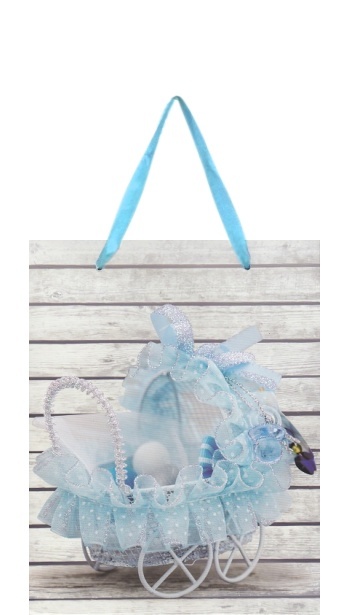 Darčeková taška (TOR1227) kočík - modrá